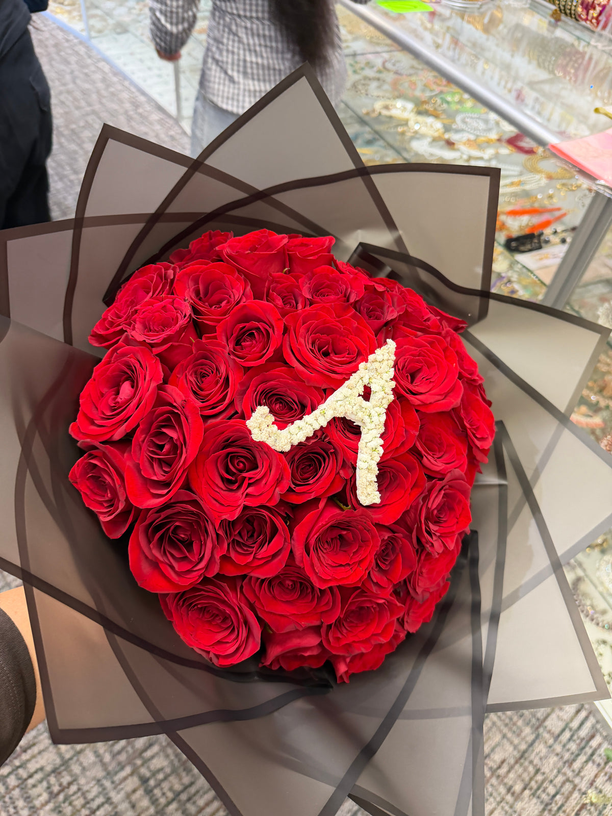 50 Red Roses + letter