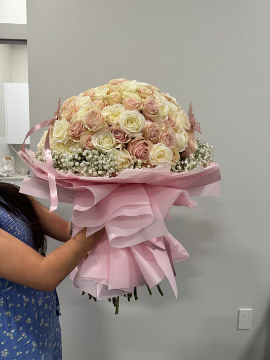 150 Roses Dome Bouquet with Baby’s Breath